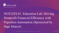 Education Lab: Driving Nonprofit Financial Efficiency with Paperless Automation (Sponsored by Sage Intacct) icon
