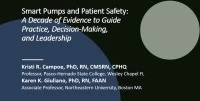 Smart Pumps & Patient Safety: A Decade of Evidence to Guide Practice, Decision-Making, and Leadership icon