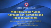 Medical-Surgical Nurses Advocate for Promotion and Practice Awareness icon