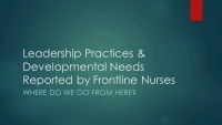 Leadership Practices and Developmental Needs Reported by Frontline Medical-Surgical Nurses icon