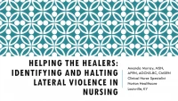 Helping the Healers: Identifying and Halting Lateral Violence in Nursing icon