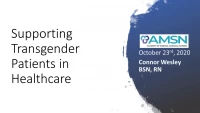 Supporting Transgender Patients in Health Care icon