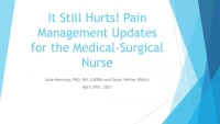 It Still Hurts! Pain Management Updates for the Medical-Surgical Nurse icon