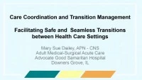 Care Coordination and Transition Management - Facilitating Safe and Seamless Transitions between Health Care Settings icon
