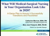 What Will Medical-Surgical Nursing in Your Organization Look Like in 2020? A Game Plan to Assure It Successfully Transitions and Flourishes! icon