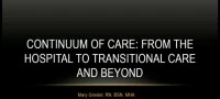 Continuum of Care - From the Hospital to Transitional Care and Beyond icon