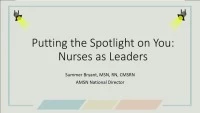 Putting the Spotlight on You: Nurses as Leaders (Town Hall) icon