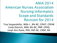 American Nurses Association - Nursing Informatics Scope and Standards Revision for 2014 icon