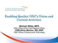 Working to Enable Quality Improvement: ONC's Current Work icon