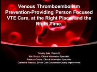 Venous Thromboembolism Prevention - Providing Person-Focused VTE Care at the Right Place, at the Right Time icon