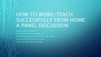 How to Successfully Work/Teach from Home: A Panel Discussion icon