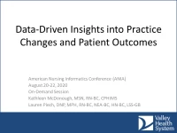 Data-Driven Insights into Practice Changes and Patient Outcomes icon