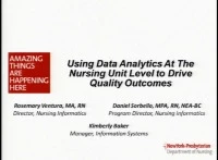 Using Data Analytics at the Nursing Unit Level to Drive Quality Outcomes icon