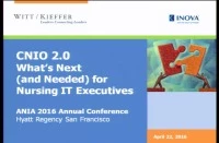 CNIO 2.0 What's Next (and Needed) for Nursing IT Execs icon