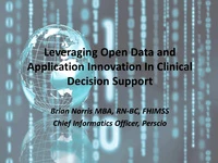 Leveraging Open Data and Application Innovation In Clinical Decision Support icon
