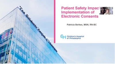 Patient Safety Impact: Implementation of Electronic Consents icon