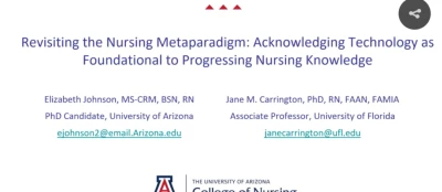 Revisiting the Nursing Metaparadigm: Acknowledging Technology as Foundational to Progressing Nursing Knowledge icon