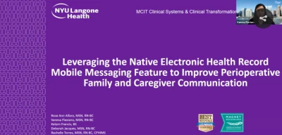 Visitor Notifications: Leveraging the Native Electronic Health Record Mobile Messaging Feature to Improve Perioperative Family and Caregiver Communication icon