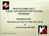"Who Ya Gonna Call? 33DOC": Hotline Support for Providers icon