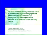 Building Community Among Nursing Students Enrolled in an Informatics Internet-Based Learning Course icon