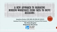 A New Approach to Managing Nursing Workforce Using Data to Drive Decisions icon