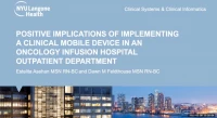 Positive Implications of Implementing a Clinical Mobile Device in an Oncology Infusion Hospital Outpatient Department icon