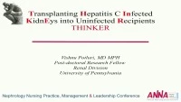 Transplanting Hepatitis C Positive Kidneys into Hepatitis C Negative Patients icon