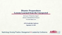 Disaster Preparedness: Lessons Learned from the Unexpected icon