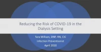 Reducing the Risk of COVID-19 in the Dialysis Setting icon