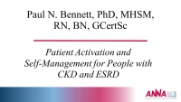 Patient Activation and Self-Management for People with CKD and ESRD icon