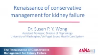 The Renaissance of Conservative Management for Kidney Failure icon