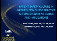 Patient Safety Culture in Nephrology Nursing Practice Settings: Current Status and Implications icon