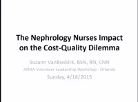 The Nephrology Nurses Impact on the Cost-Quality Dilemma icon