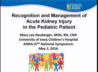 Recognition and Management of Acute Kidney Injury in the Pediatric Patient icon