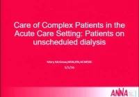 Issues in Acute Care - Care of the Complex Patient in the Acute Dialysis Setting icon