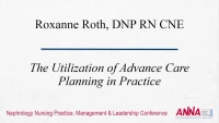 End-of-Life Issues: Caring for Our Patients and Ourselves - Utilization of Advance Care Planning in Practice icon