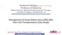 Management of Acute Kidney Injury after Stem Cell Transplantation (Case Study) icon