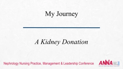 Positive Impact of Living Donation: A Personal Journey icon