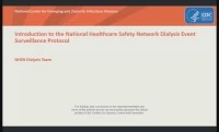 Introduction to the NHSN Dialysis Event Surveillance Protocol icon