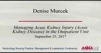 Managing Acute Kidney Injury in the Outpatient Unit icon