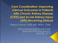 Acute Care / Hemodialysis: Care Coordination: Improving Clinical Outcomes in Patients with Acute Kidney Injury and CKD Receiving Dialysis icon