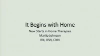 It Begins with Home: New Starts in Home Therapies icon