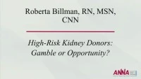 Transplantation - High Risk Kidney Donors: Gamble or Opportunity icon
