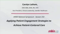 Applying Patient Engagement Strategies to Achieve Patient-Centered Care icon