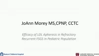 Efficacy of LDL Apheresis in Refractory Focal Segmental Glomerular Sclerosis icon