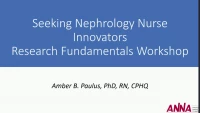 *SEEKING Nephrology Nursing Innovators: Research Fundamentals Workshop (*Supporting Education Empowerment and Knowledge Innovation in Nursing Grants) icon
