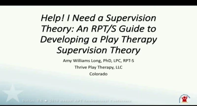 Supervisor Training - Help! I Need a Supervision Theory: An RPT/S Guide to Developing a Play Therapy Supervision Theory icon