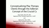 Conceptualizing Play Therapy Clients through the Adlerian Concept of the Crucial Cs icon