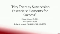 Play Therapy Supervision Essentials: Elements for Success icon