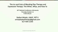 The Ins and Outs of Blending Play Therapy and Expressive Therapy: The Whens, Whys, and How To's icon